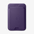 AMP02284 - MagSafe Card Holder Valentinus (MagFit) in black showing the card holder attached to back of device